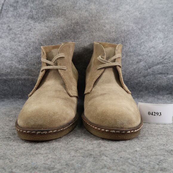 J Crew Shoes Womens 10 Bootie Wedge Chukka Leather Fashion Classic Lace Up Brown - Picture 2 of 15